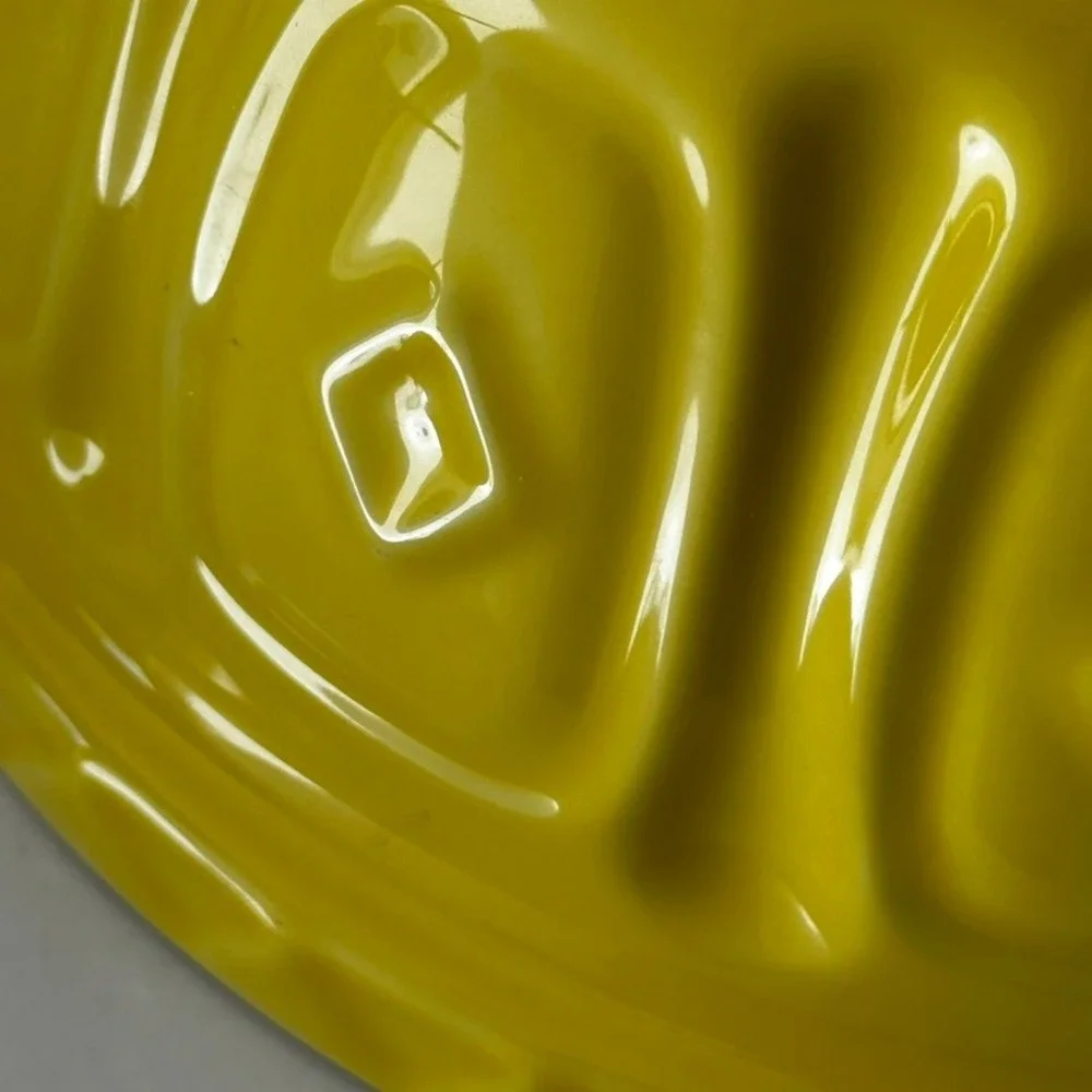 Mason Cash S12 Mixing Bowl Yellow Embossed Earthenware 11.5 Inch Made in England